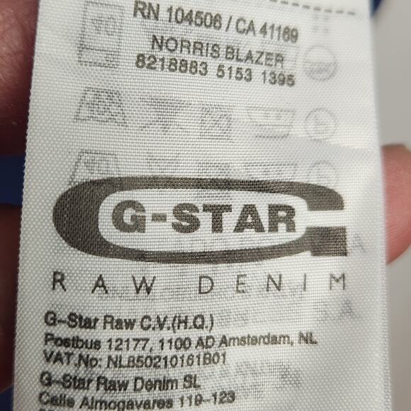 G-Star RAW Norris Blazer Jacket Youth XXL Brown Stand Collar EUC - Picture 16 of 16